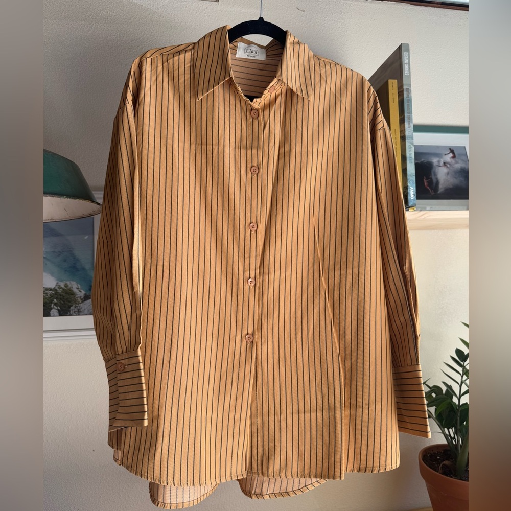 Oversized Striped Button Down - Made in Italy